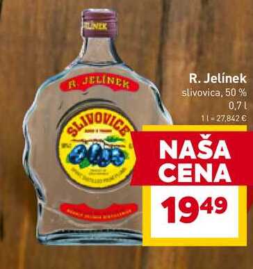 R. Jelínek slivovica, 50% 0,7l