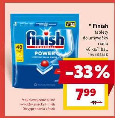 Finish tablety do umývačky riadu 48 ks/1 bal. 