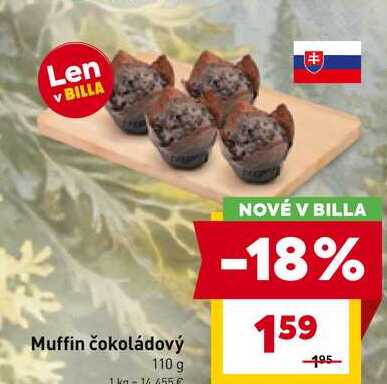 BILLA Muffin čokoládový 110 g