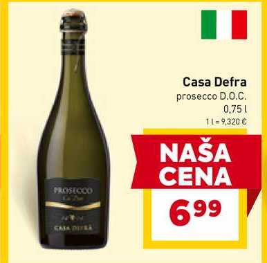Casa Defra prosecco D.O.C. 0,75 l