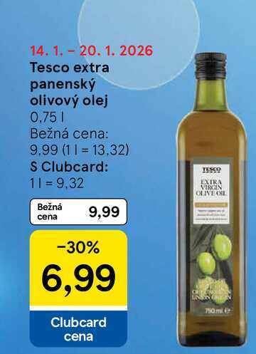 Tesco extra panenský olivový olej 0,75l