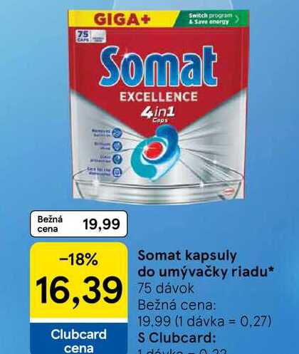 Somat kapsuly do umývačky riadu 75 dávok 