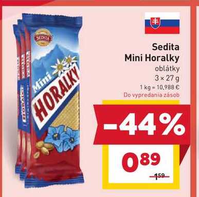 Sedita Mini Horalky oblátky 3 x 27g