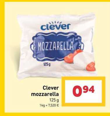 Clever mozzarella 125 g
