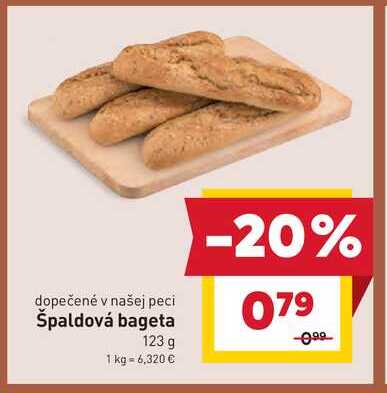 Špaldová bageta 123 g 