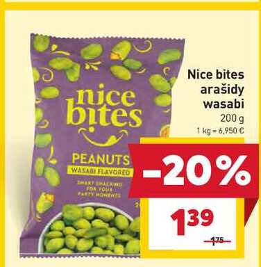 Nice bites arašidy wasabi 200 g