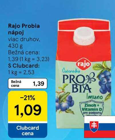 Rajo Probia nápoj viac druhov, 430 g 