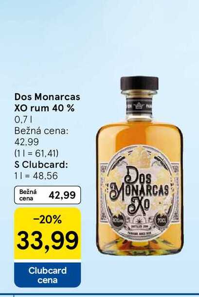 Dos Monarcas XO rum 40% 0,7l