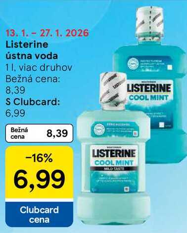Listerine ústna voda 1l
