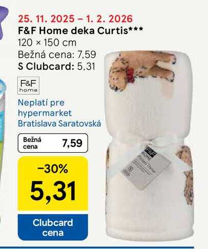 F&F Home deka Curtis 120 x 150 cm 