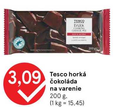Tesco horká čokoláda na varenie 200 g