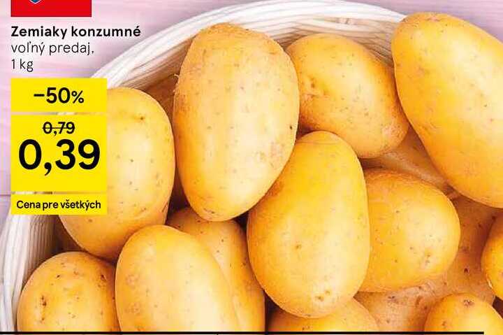 Zemiaky konzumné voľný predaj 1 kg 