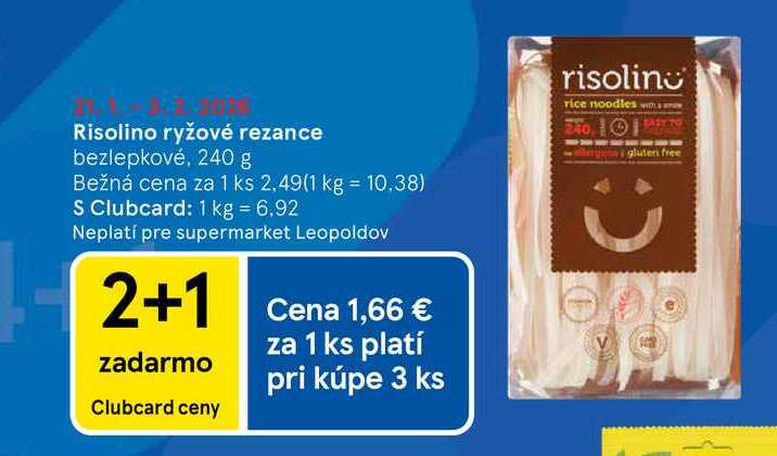 Risolino ryžové rezance bezlepkové, 240 g
