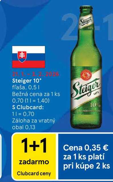Steiger 10° fľaša, 0,5l