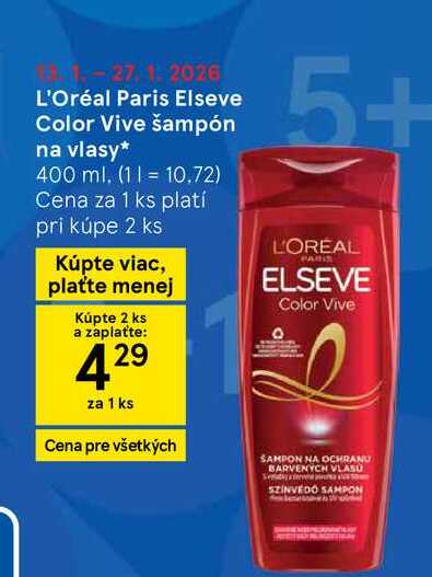 L'Oréal Paris Elseve Color Vive šampón na vlasy 400 ml