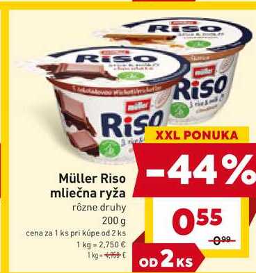 Müller Riso mliečna ryža rôzne druhy 200 g 