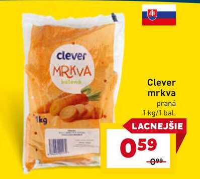 Clever mrkva praná 1 kg