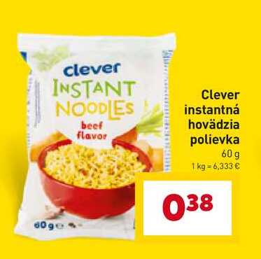Clever instantná hovädzia polievka 60g 