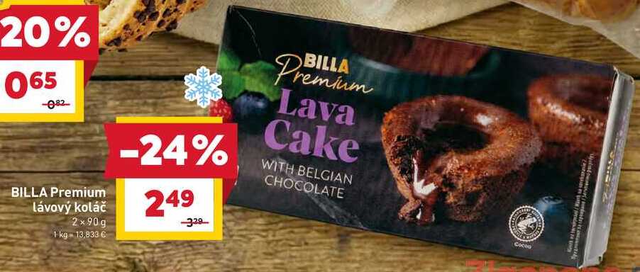 BILLA Premium lávový koláč 2x90g 