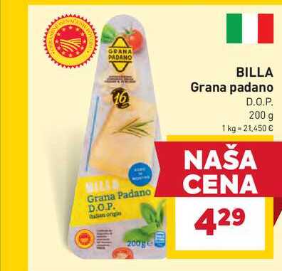 BILLA Grana Padano D.O.P. 200 g