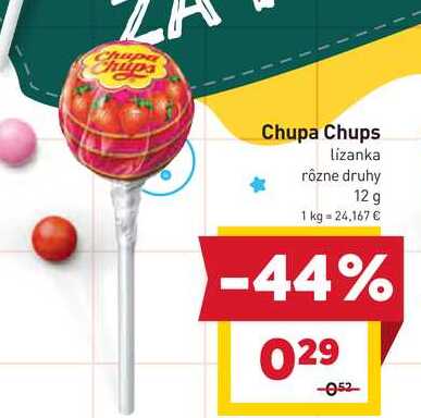 Chupa Chups lizanka rôzne druhy 12 g