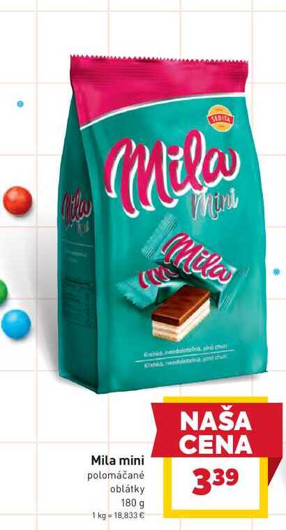 SEDITA Mila Mini polomáčané oblátky 180 g 