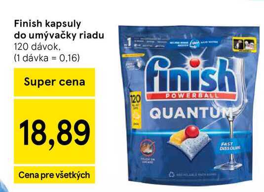 Finish kapsuly do umývačky riadu 120 dávok