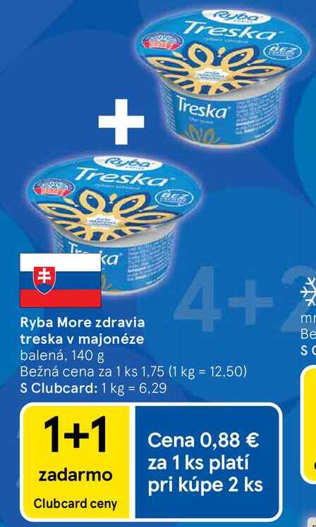 Ryba More zdravia treska v majonéze balená, 140 g 