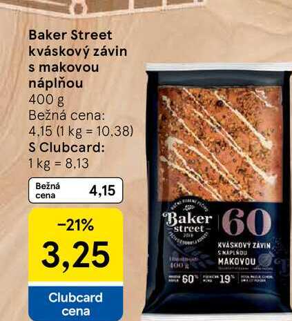 Baker Street kváskový závin s makovou náplňou 400 g