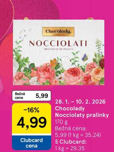 Chocolady Nocciolaty pralinky 170g