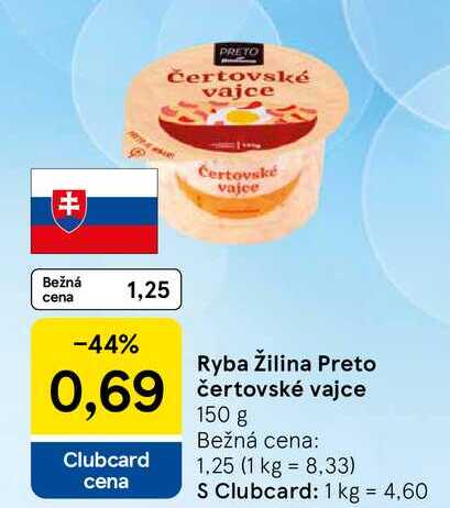 Ryba Žilina Preto čertovské vajce 150 g 