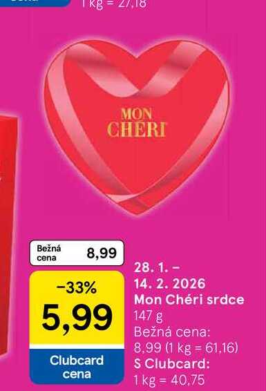 Mon Chéri srdce 147g