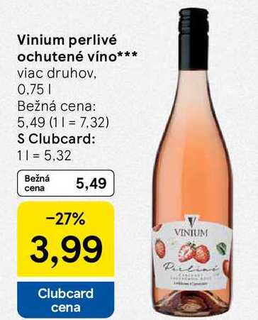 Vinium perlivé ochutené víno 0,75 l