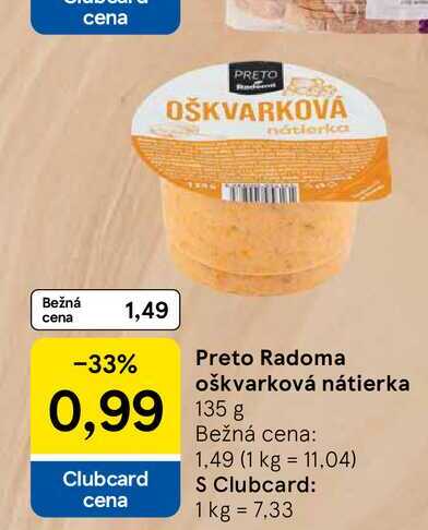 Preto Radoma oškvarková nátierka 135g