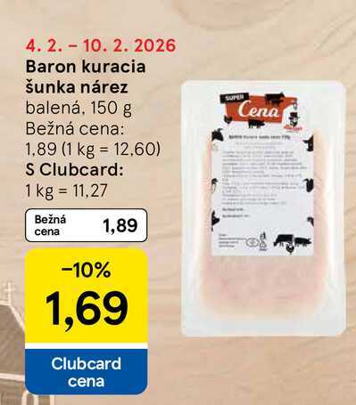 Baron kuracia šunka nárez balená, 150 g