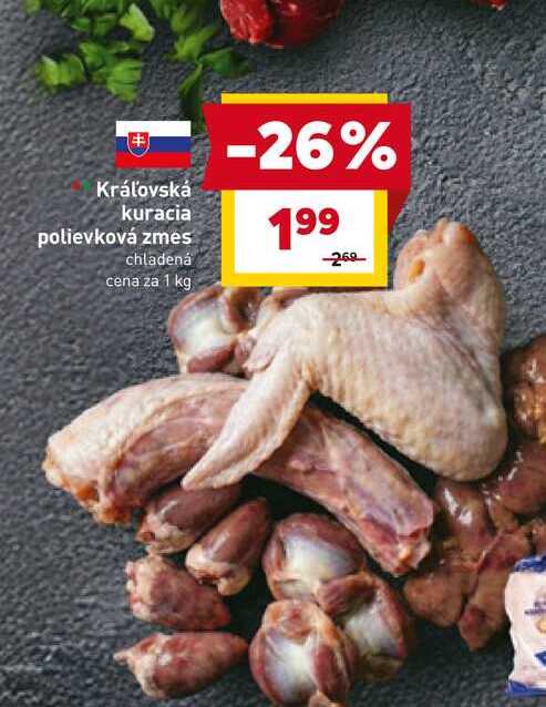 Kráľovská kuracia polievková zmes chladená cena za 1 kg