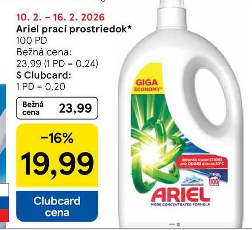 Ariel prací prostriedok 100 PD 