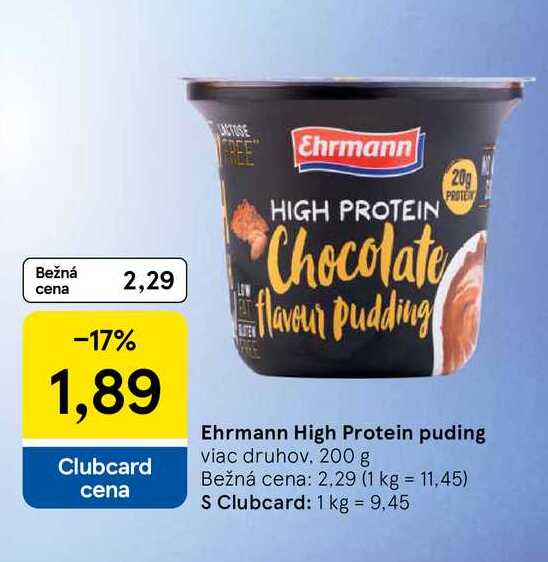 Ehrmann High Protein puding viac druhov, 200 g