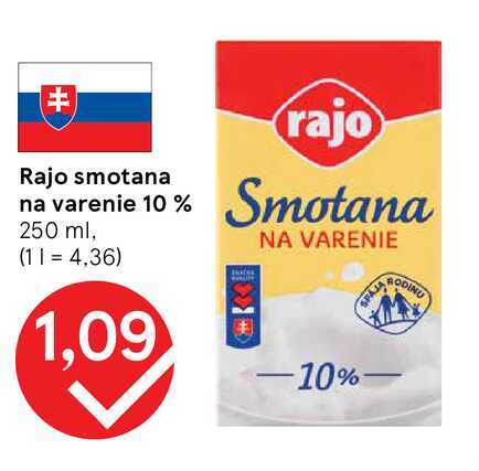 Rajo smotana na varenie 10% 250 ml