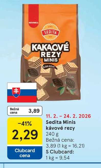 Sedita Minis kávové rezy 240g