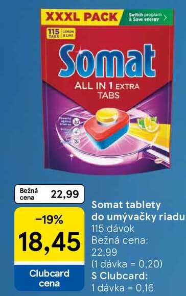 Somat tablety do umývačky riadu 115 dávok 