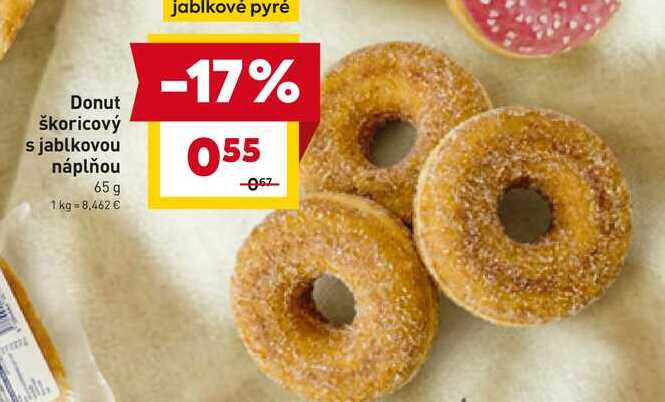 Donut škoricový s jablkovou náplňou 65 g