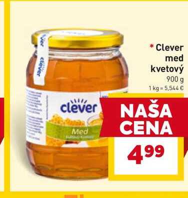 Clever med kvetový 900 g 