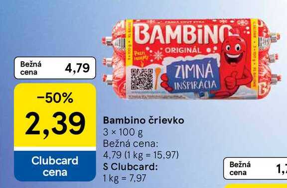 Bambino črievko 3 × 100 g 