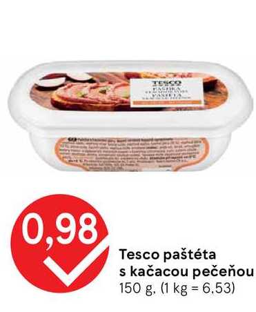 Tesco paštéta s kačacou pečeňou 150 g
