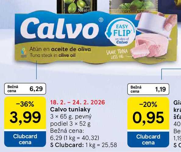 Calvo tuniaky 3x65g 