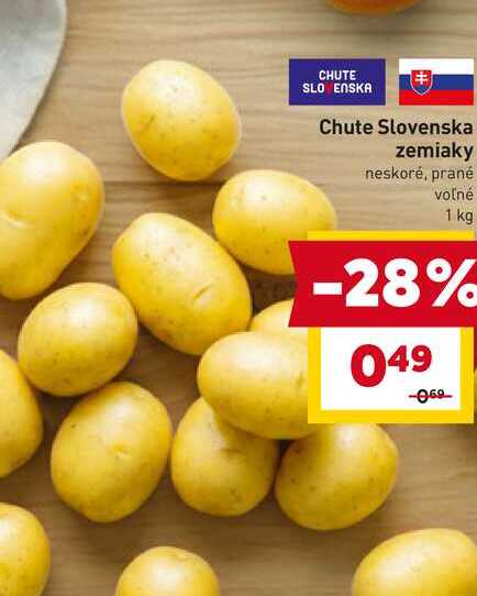 Chute Slovenska zemiaky neskoré, prané voľné 1 kg 