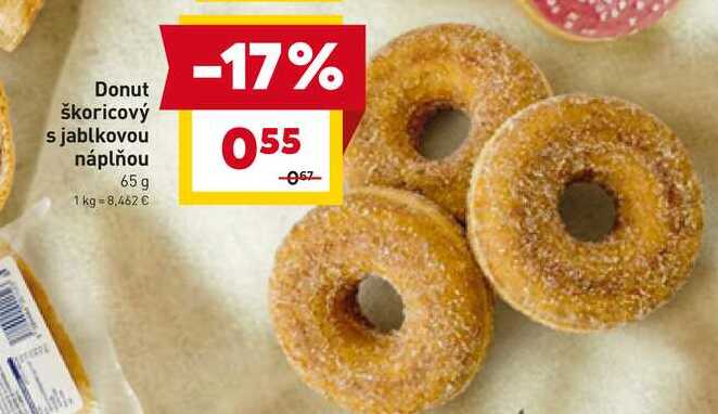 Donut škoricový s jablkovou náplňou 65 g