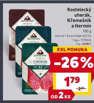 Kostelecký uherák, Křemešník a Hermín 100 g