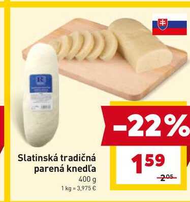 Slatinská tradičná parená knedľa 400 g